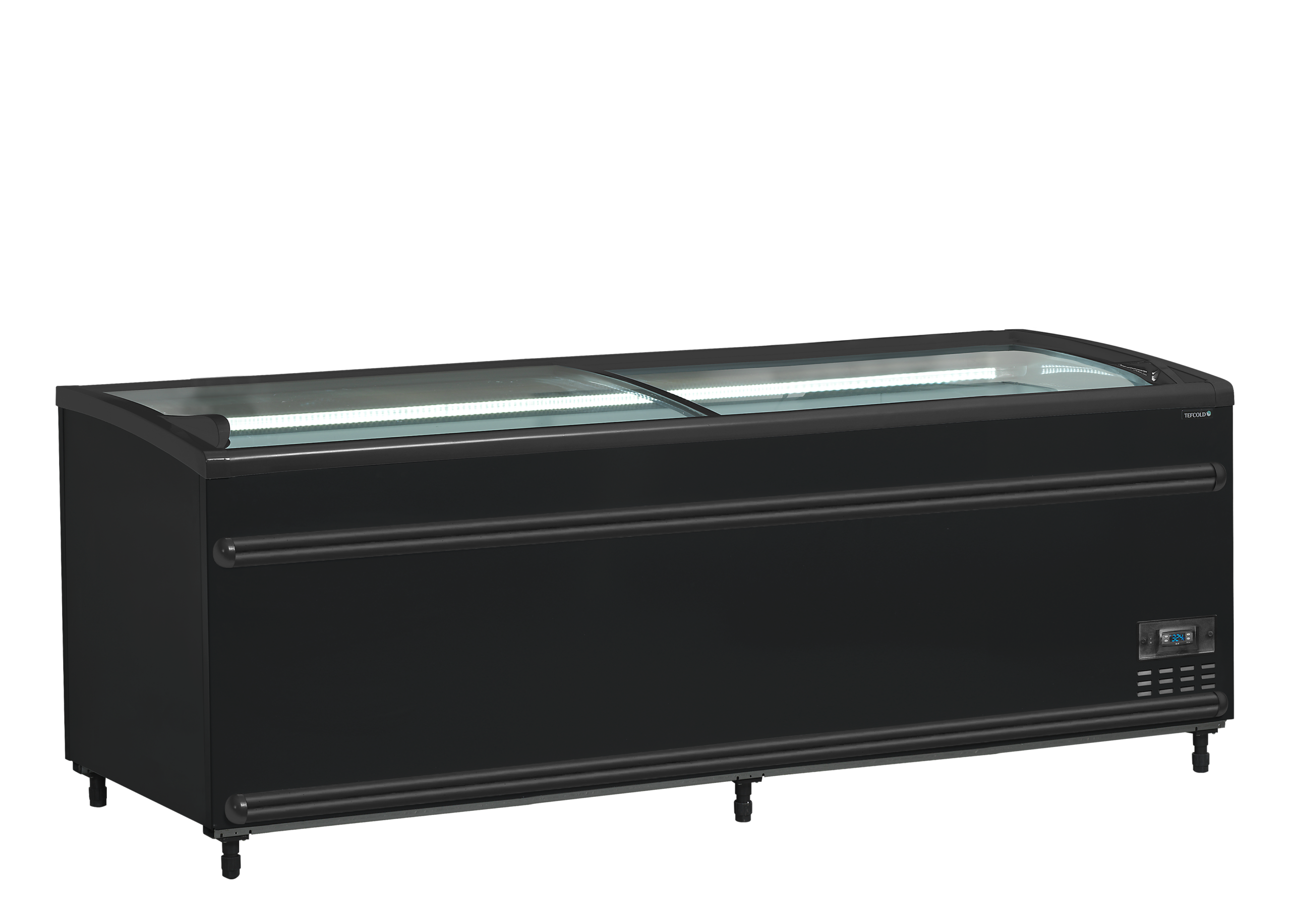 Réfrigérateur / congélateur de supermarché noir - SFI210B-CF VS