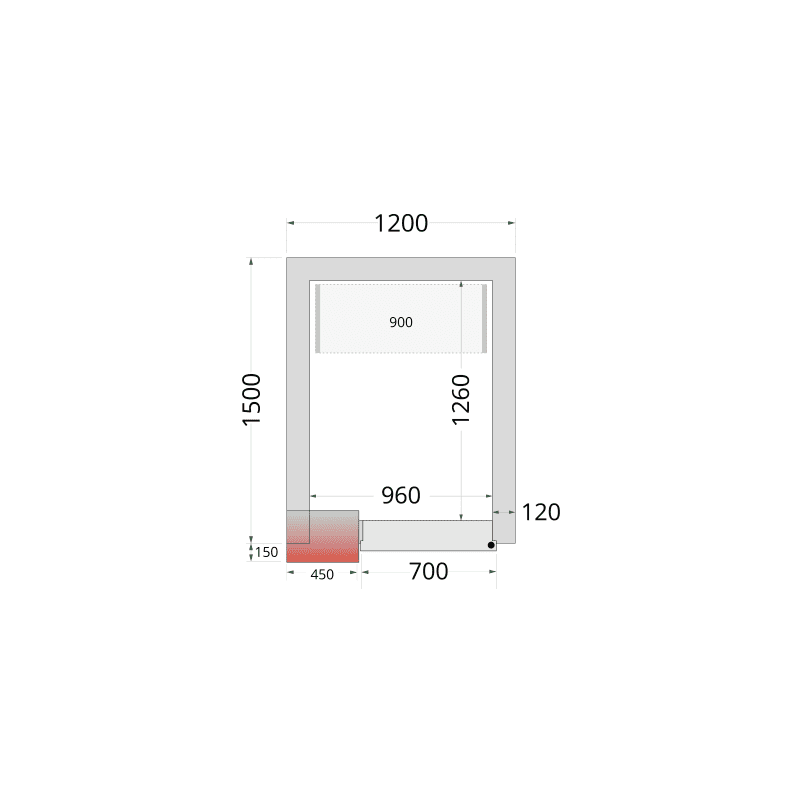 Panneaux de chambre froide 120 mm - CR 120x150x220