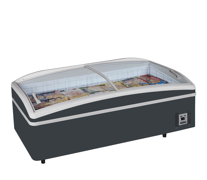 Réfrigérateur / congélateur de supermarché gris - SHALLOW HEAD A-CF
