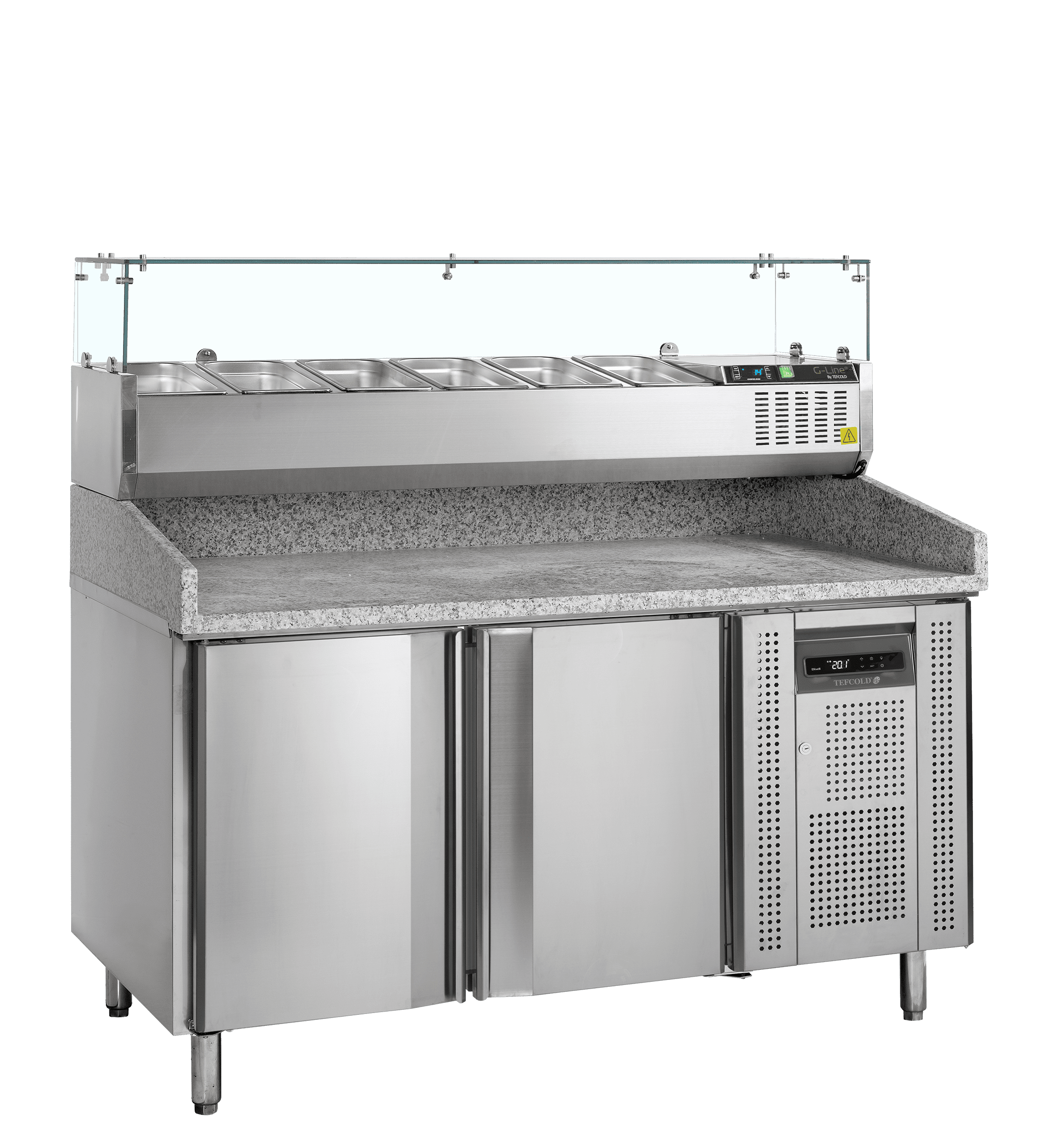 Table à pizza avec module pour garniture - PT1200 + GVC38-150