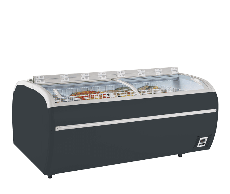 Réfrigérateur / congélateur de supermarché gris - TWIN 220A-CF