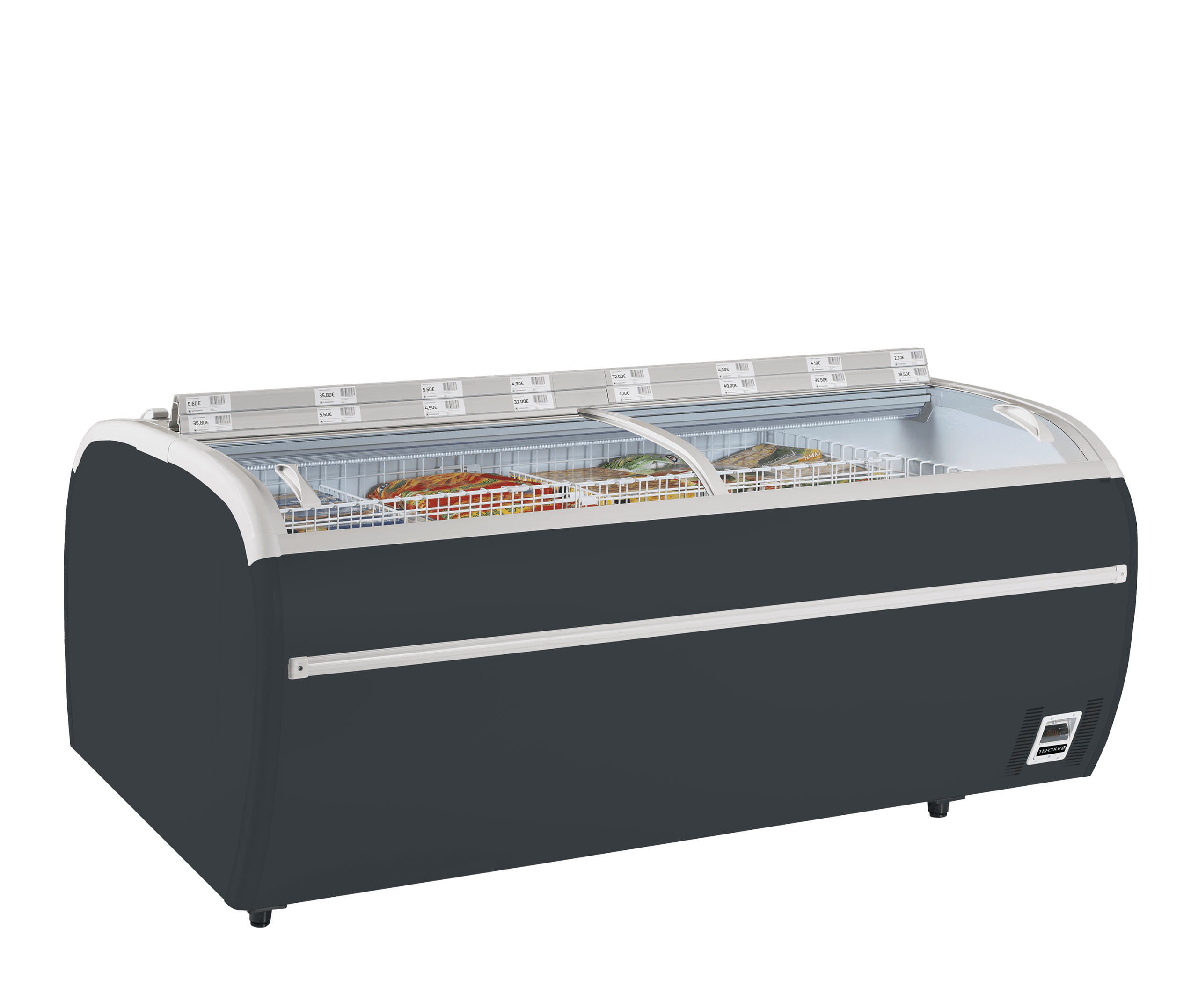 Réfrigérateur / congélateur de supermarché gris - TWIN 220A-CF