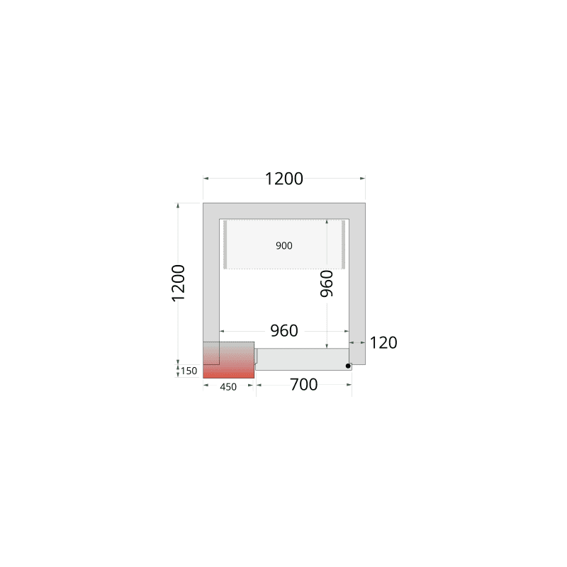 Panneaux de chambre froide 120 mm - CR 120x120x220