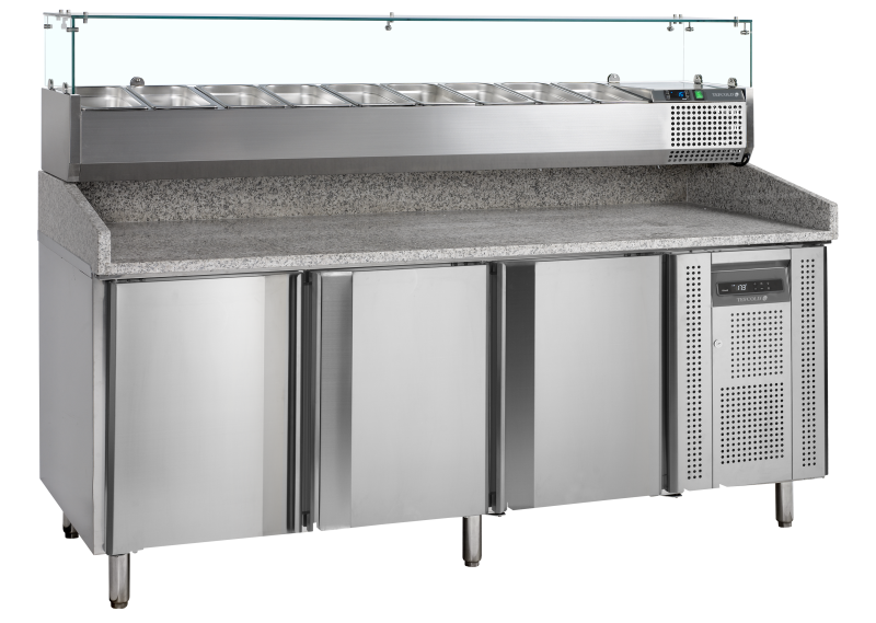 Table à pizza avec module pour garniture - PT1300 + VK38-200