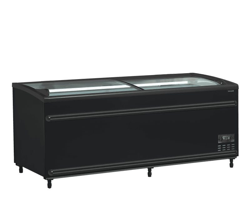 Réfrigérateur / congélateur de supermarché noir - SFI185B-CF VS