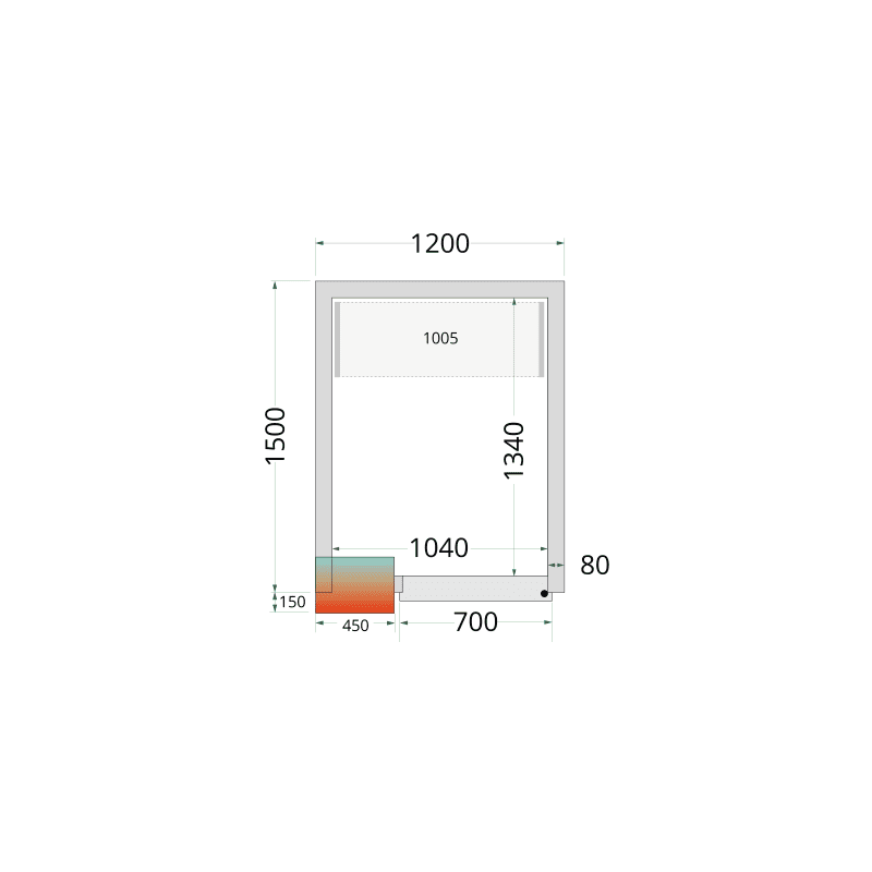 Panneaux de chambre froide 80 mm - CR 120x150x220