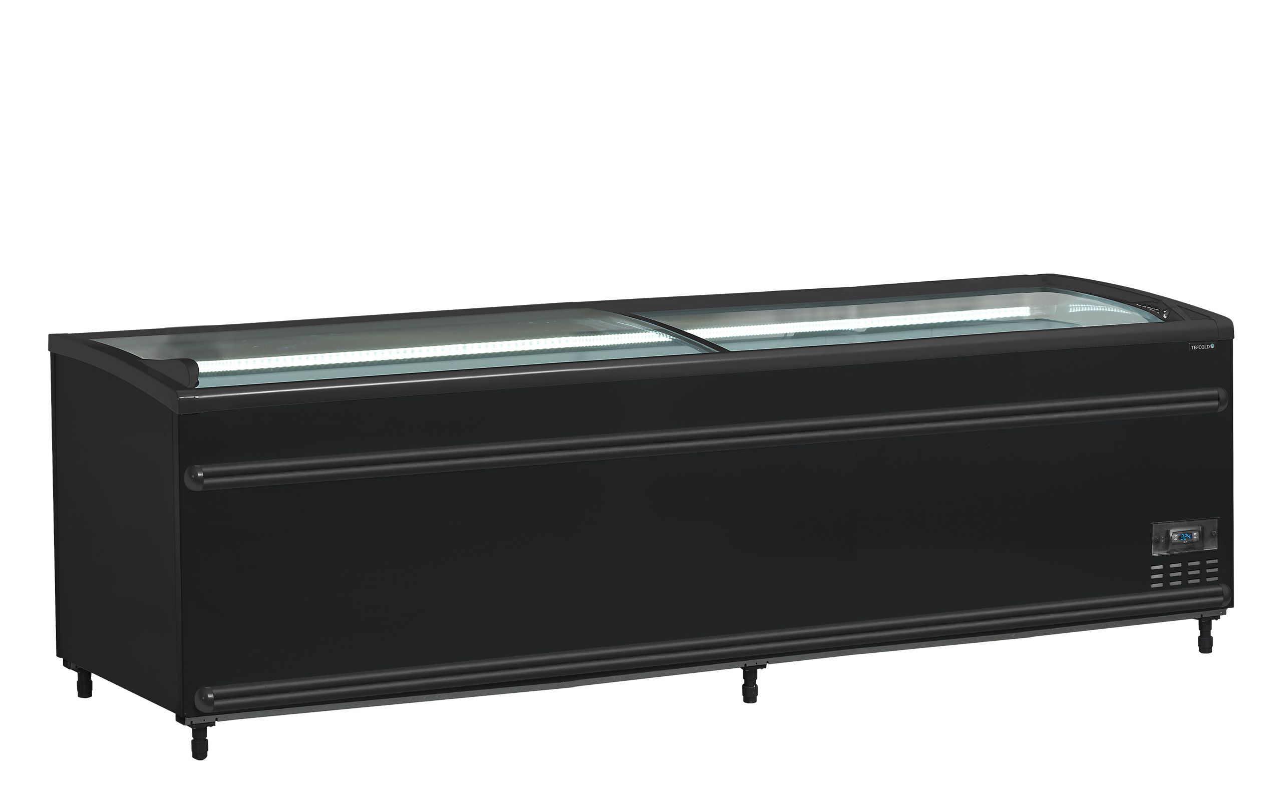 Réfrigérateur / congélateur de supermarché noir - SFI250B-CF VS