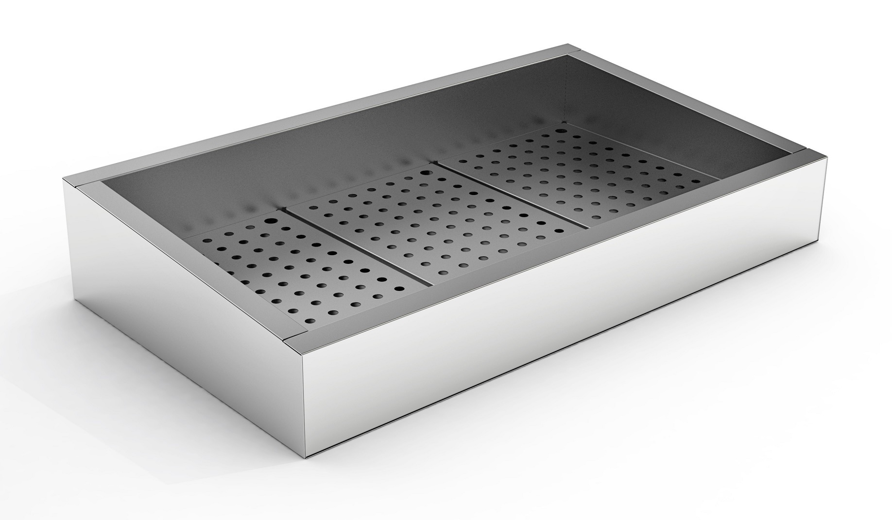 BAC À GLACE PILÉE INCLINÉ 3/1 GN AISI 304 VIDANGE CÔTÉ FONCTIONNEMENT