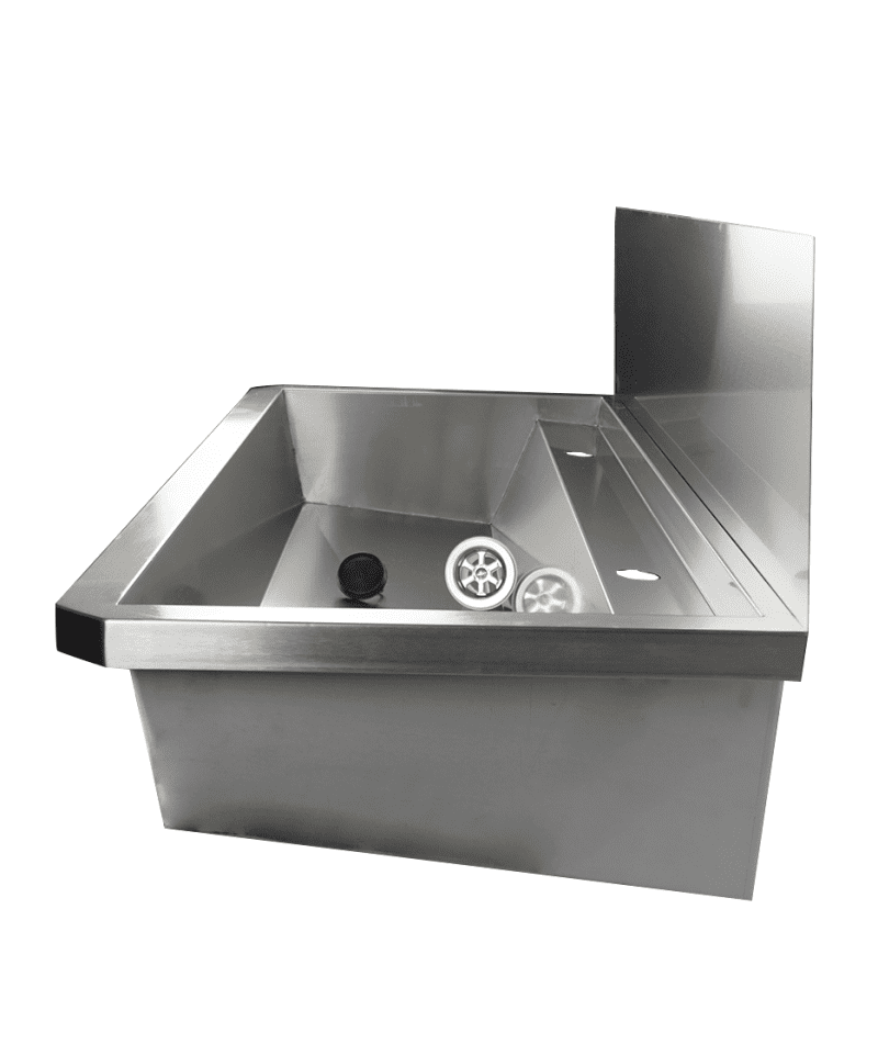 ÉVIER INOX 2 ROBINETS 1200MM BOUCHON DE VIDANGE ET COUVERCLE ANTI-ÉCLABOUSSURES INCLUS, À L'EXCLUSION DU ROBINETS – Image 16
