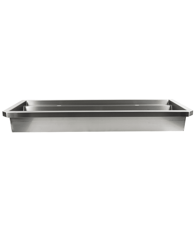 ÉVIER INOX 2 ROBINETS 1200MM BOUCHON DE VIDANGE ET COUVERCLE ANTI-ÉCLABOUSSURES INCLUS, À L'EXCLUSION DU ROBINETS – Image 3