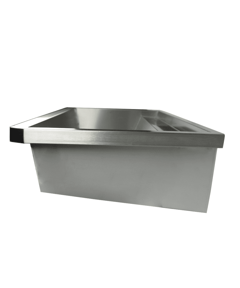 ÉVIER INOX 2 ROBINETS 1200MM BOUCHON DE VIDANGE ET COUVERCLE ANTI-ÉCLABOUSSURES INCLUS, À L'EXCLUSION DU ROBINETS – Image 8