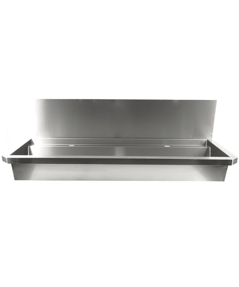 ÉVIER INOX 2 ROBINETS 1200MM BOUCHON DE VIDANGE ET COUVERCLE ANTI-ÉCLABOUSSURES INCLUS, À L'EXCLUSION DU ROBINETS – Image 10