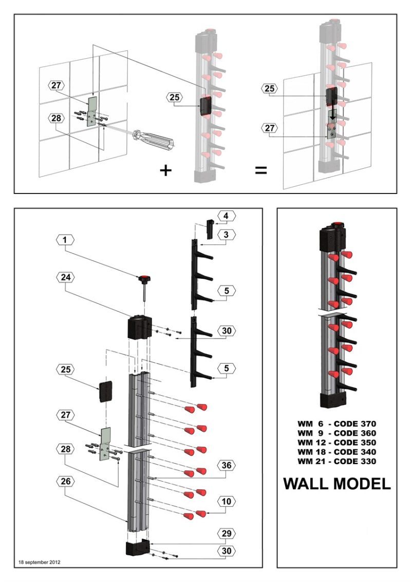 PORTE ASSIETTES DRESSÉES MURALE 9 – Image 3