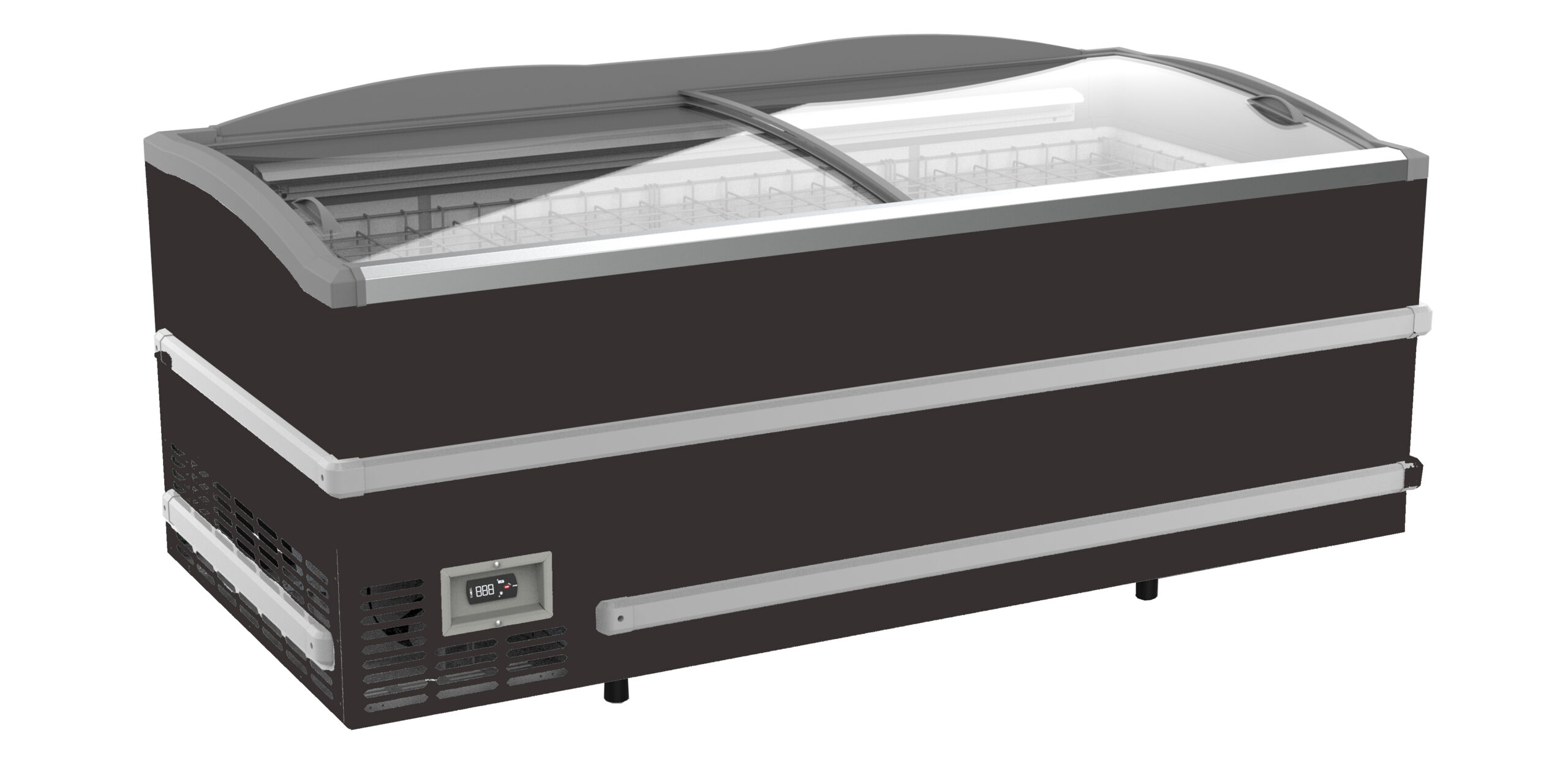 CONGÉLATEUR BAHUT NOIR POUR SUPERMARCHÉ TÊTE DE GONDOLE DÉGIVRAGE MANUEL