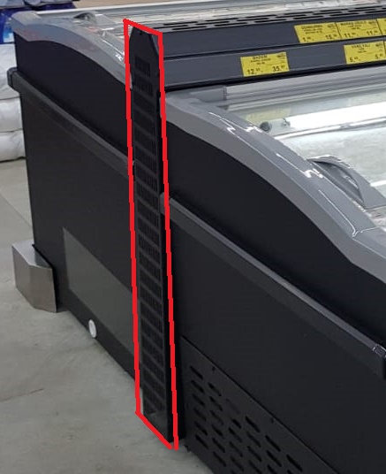 CONGÉLATEUR BAHUT CONNEXION CÔTÉ NOIR POUR ÎLOT SANS ÉLÉMENT DE LA TÊTE