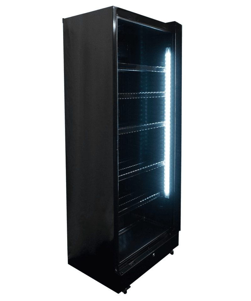 RÉFRIGÉRATEUR 1 PORTE EN VERRE NOIR SVE-450 BL – Image 7