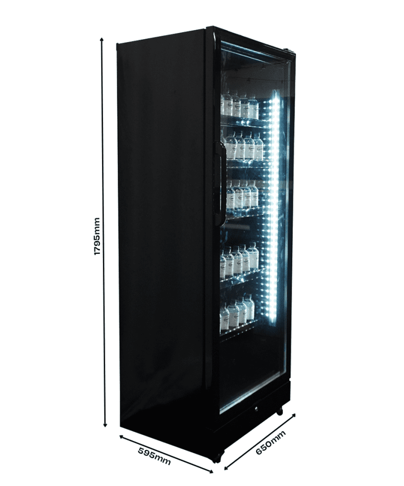 RÉFRIGÉRATEUR 1 PORTE EN VERRE NOIR SVE-450 BL – Image 18