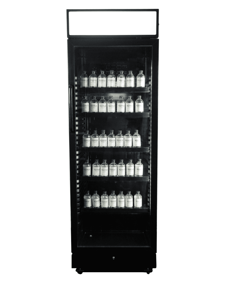 RÉFRIGÉRATEUR 1 PORTE EN VERRE NOIR AVEC CANOPY SVE-450 BLC – Image 4