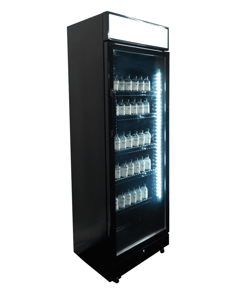 RÉFRIGÉRATEUR 1 PORTE EN VERRE NOIR AVEC CANOPY SVE-450 BLC – Image 5