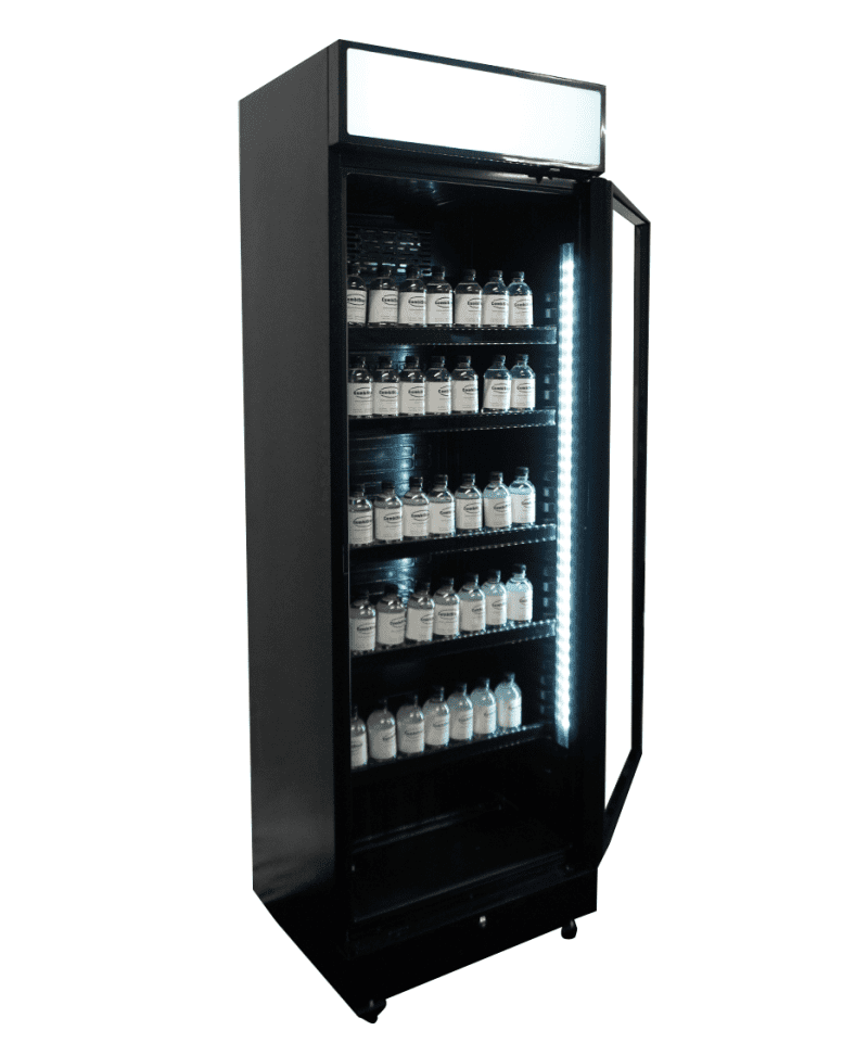 RÉFRIGÉRATEUR 1 PORTE EN VERRE NOIR AVEC CANOPY SVE-450 BLC – Image 2