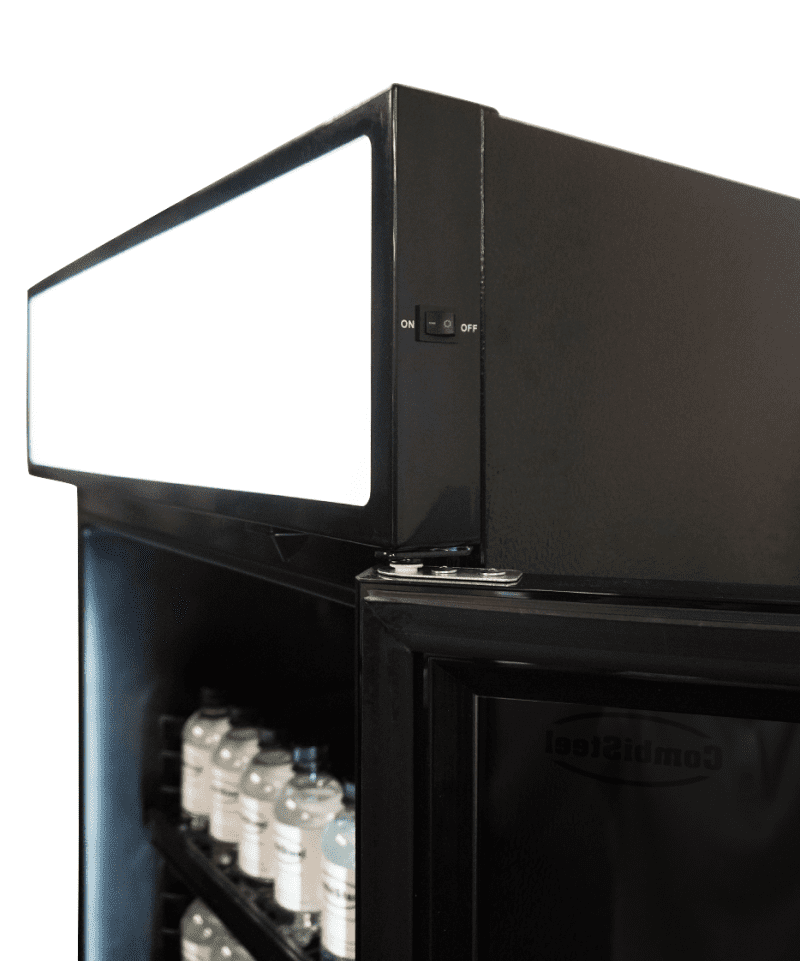 RÉFRIGÉRATEUR 1 PORTE EN VERRE NOIR AVEC CANOPY SVE-450 BLC – Image 6