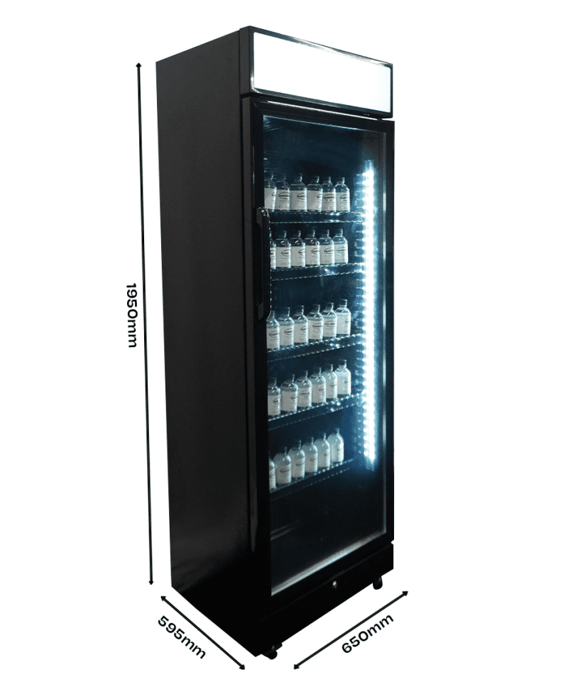 RÉFRIGÉRATEUR 1 PORTE EN VERRE NOIR AVEC CANOPY SVE-450 BLC – Image 15