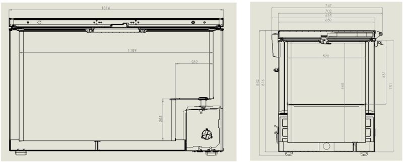 CONGÉLATEUR BAHUT COUVERCLE EN INOX 407 L – Image 2