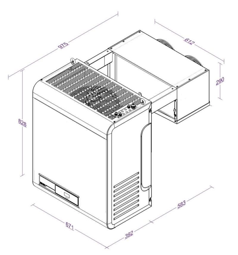 UNITÉ DE REFROIDISSEMENT TYPE POSITIF 21-36,7 M3 AVEC CONNEXION EN LIGNE – Image 3