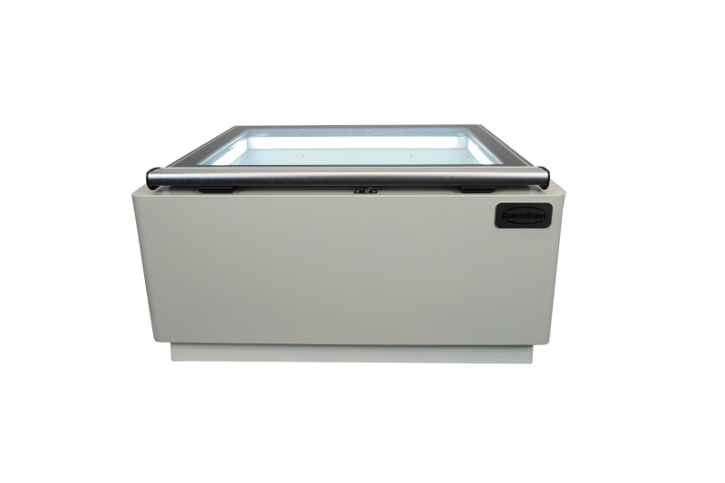 MODÈLE DE TABLE VITRINE À CREME GLACÉE BLANC S'OUVRE DU CÔTÉ FONCTIONNEMENT – Image 6