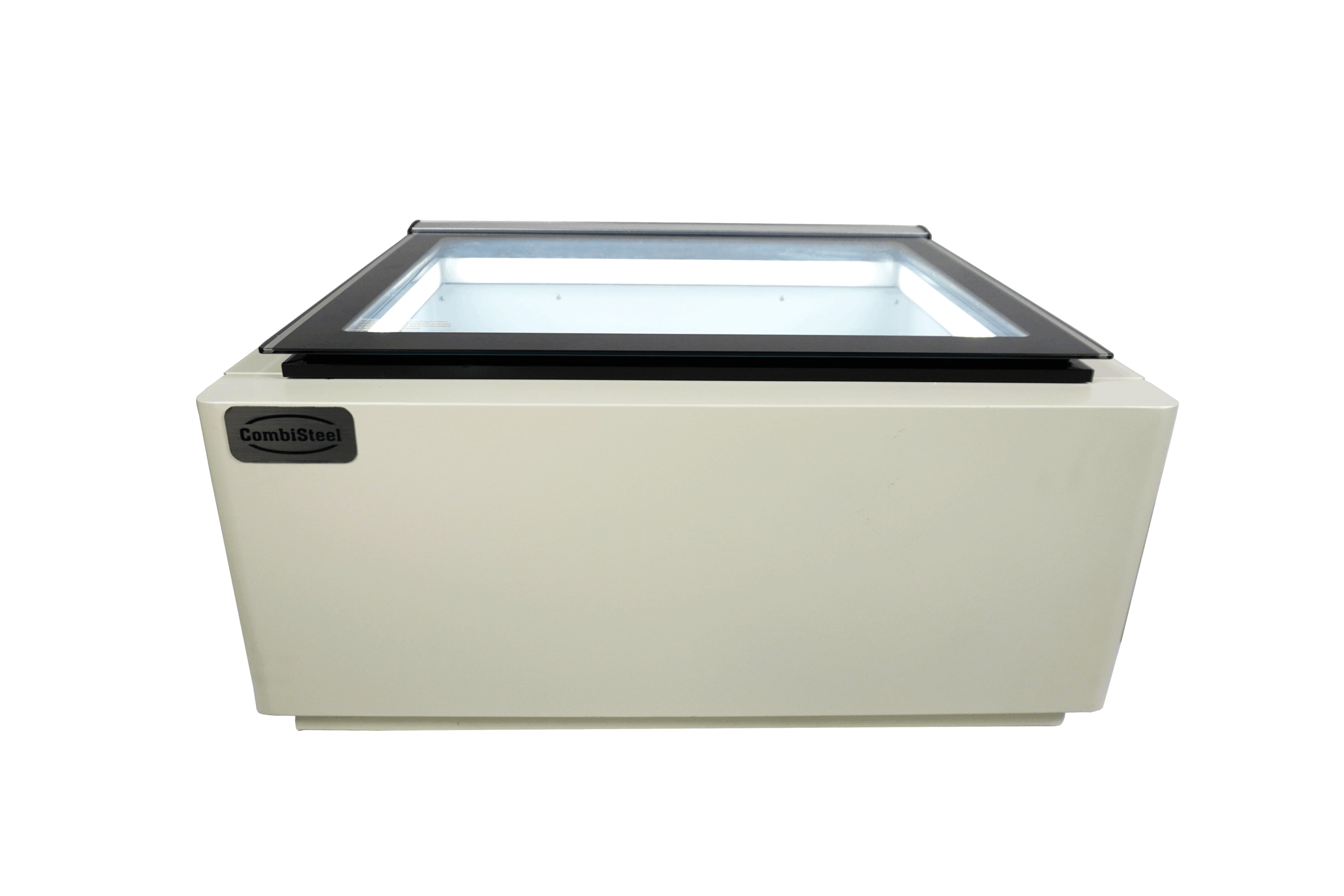 MODÈLE DE TABLE VITRINE À CREME GLACÉE BLANC S'OUVRE DU CÔTÉ CLIENT – Image 4