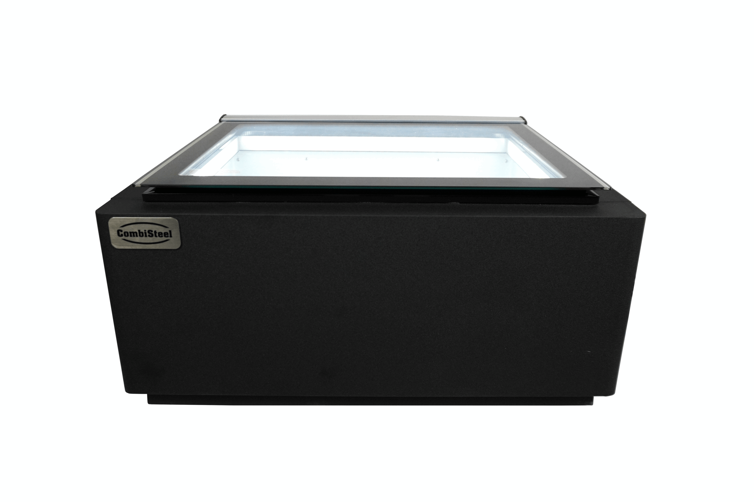MODÈLE DE TABLE VITRINE À CREME GLACÉE NOIR S'OUVRE DU CÔTÉ CLIENT – Image 3