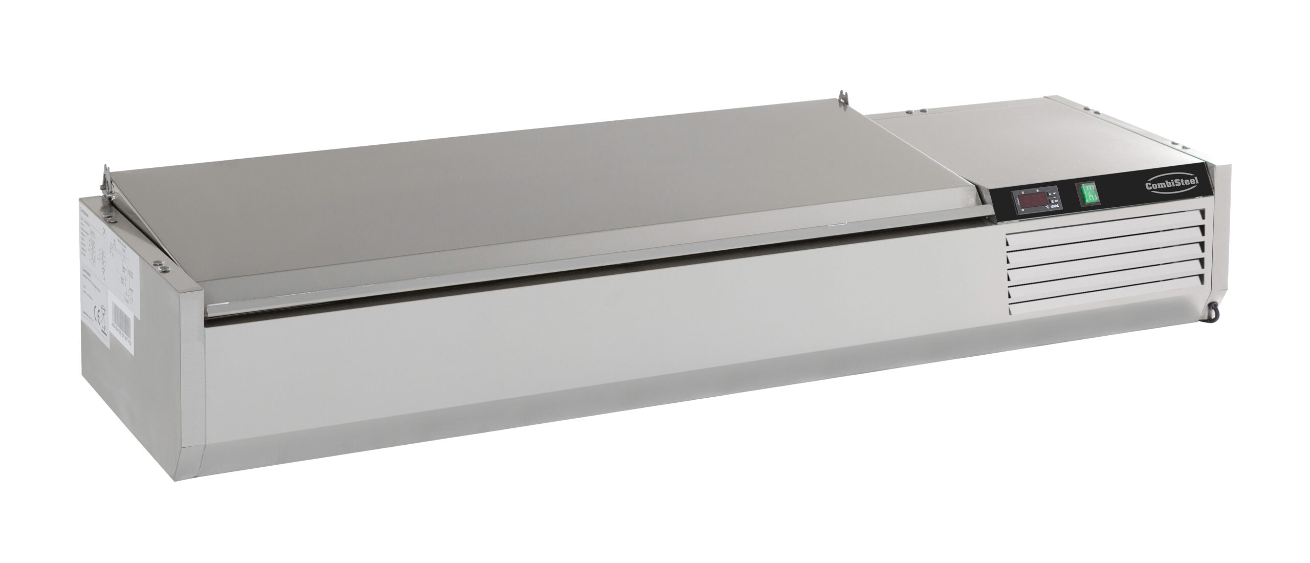 PUITS RÉFRIGÉRÉE COUVERCLE EN ACIER INOX 1/3GN x 9