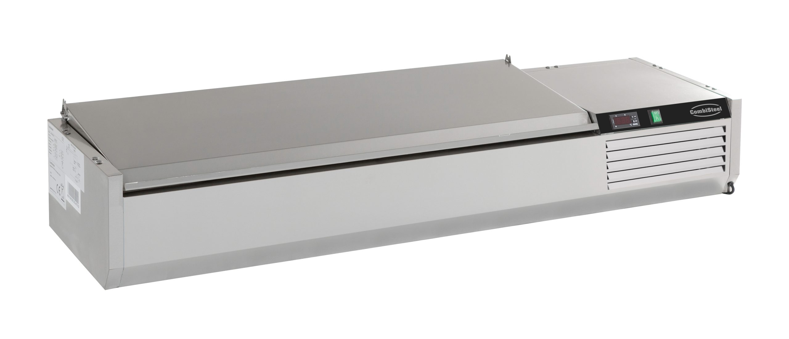 PUITS RÉFRIGÉRÉE COUVERCLE EN ACIER INOX 1/4 GN x 6