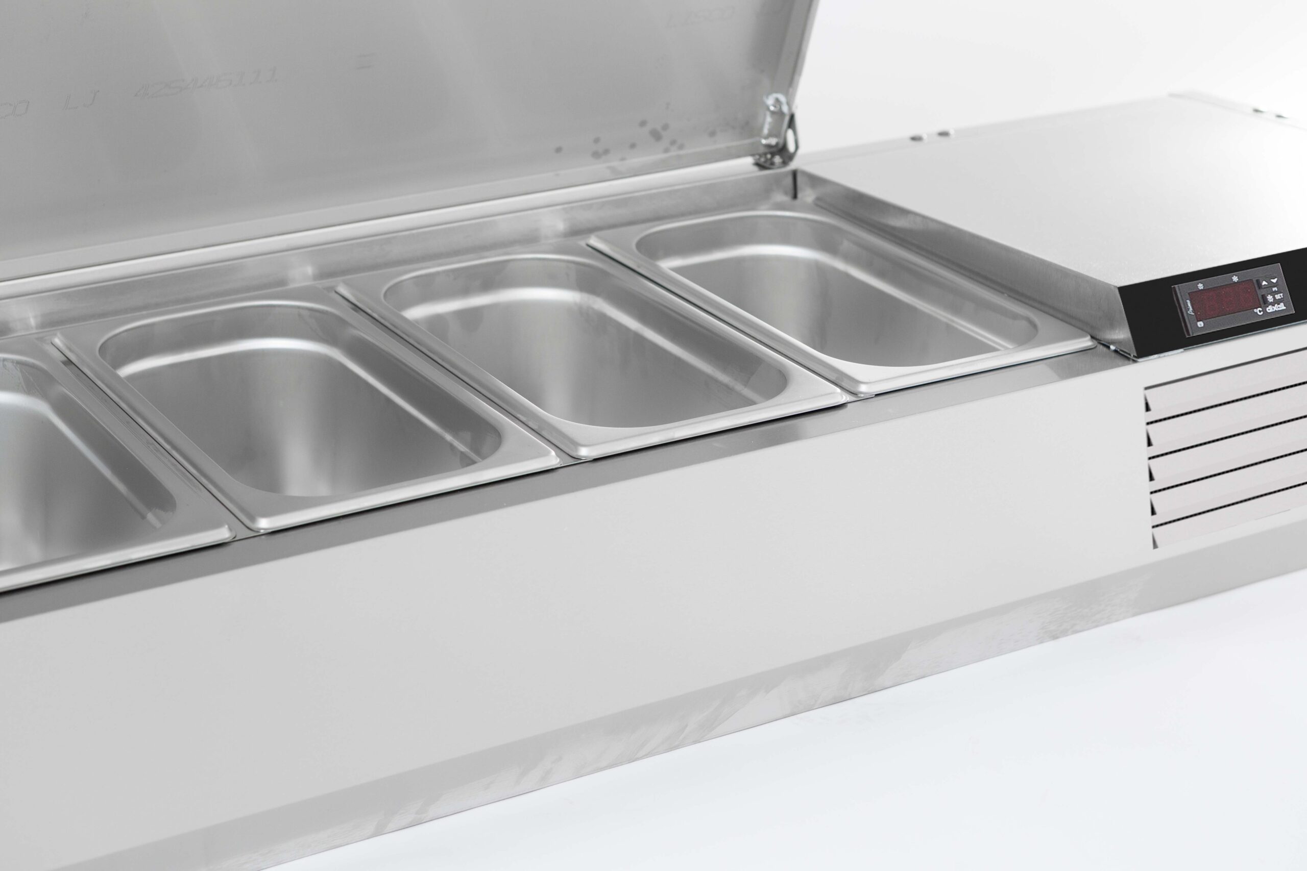 PUITS RÉFRIGÉRÉE COUVERCLE EN ACIER INOX 1/3GN x 9 – Image 5