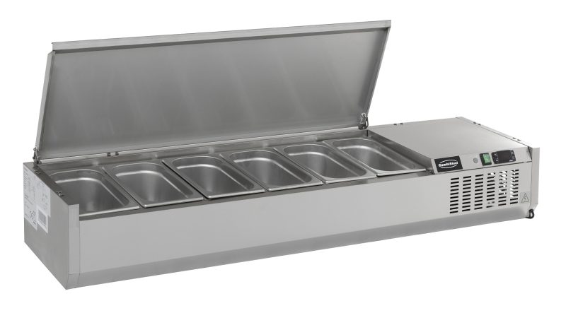 PUITS RÉFRIGÉRÉE COUVERCLE EN ACIER INOX 1/3GN x 6 – Image 2
