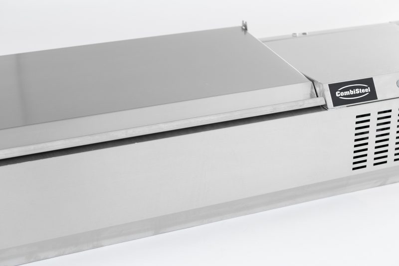 PUITS RÉFRIGÉRÉE COUVERCLE EN ACIER INOX 1/3GN x 6 – Image 3