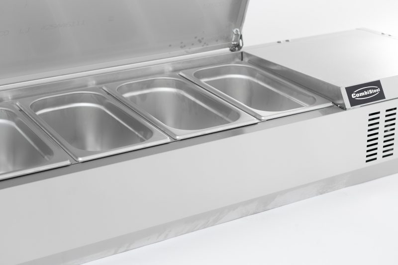 PUITS RÉFRIGÉRÉE COUVERCLE EN ACIER INOX 1/3GN x 6 – Image 5