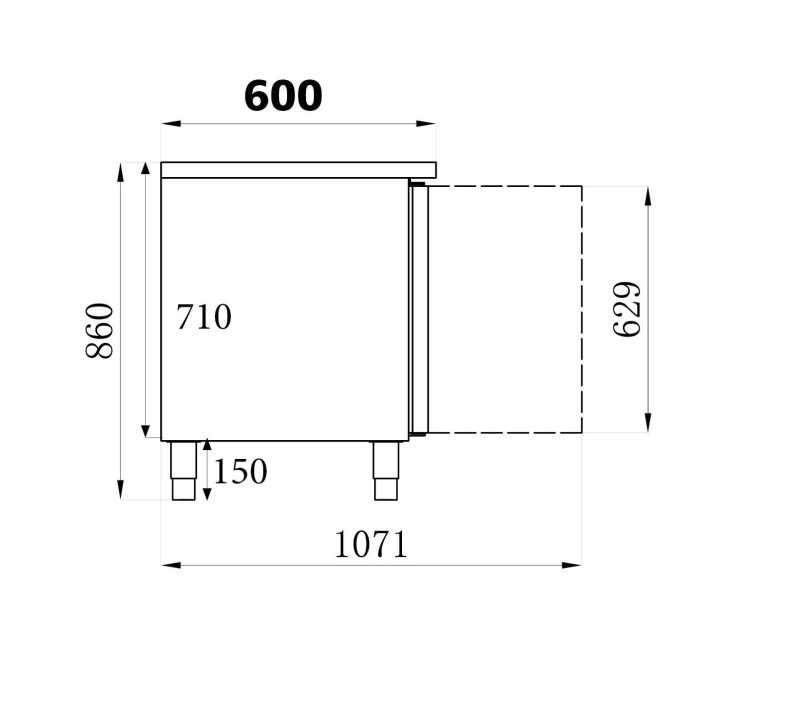 600 TABLE RÉFRIGÉRÉE 2 PORTES – Image 2