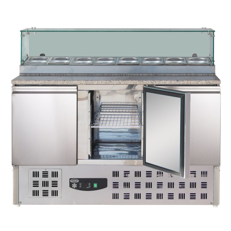 TABLE PRÉP POUR PIZZA AVEC VERRE 3 PORTES – Image 3