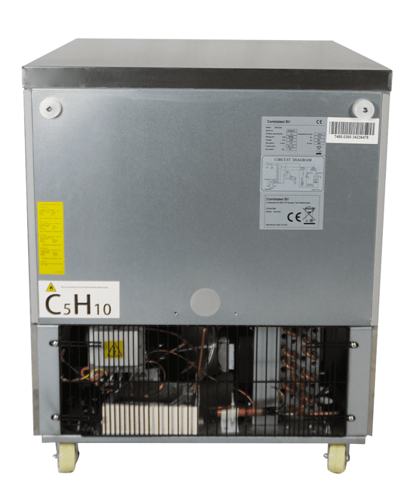 RÉFRIGÉRATEUR/CONGÉLATEUR EN ACIER INOX COMMUTABLE 1 PORTE – Image 5