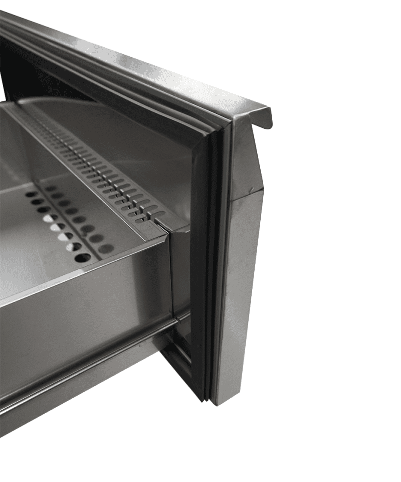 RÉFRIGÉRATEUR/CONGÉLATEUR EN ACIER INOX COMMUTABLE 2 TIROIR – Image 17