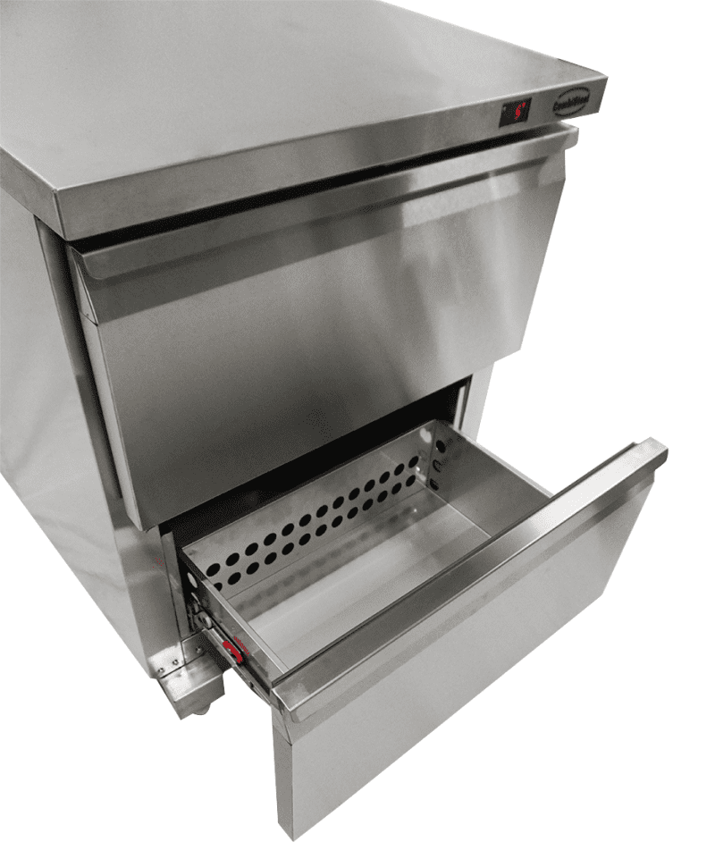RÉFRIGÉRATEUR/CONGÉLATEUR EN ACIER INOX COMMUTABLE 2 TIROIR – Image 14