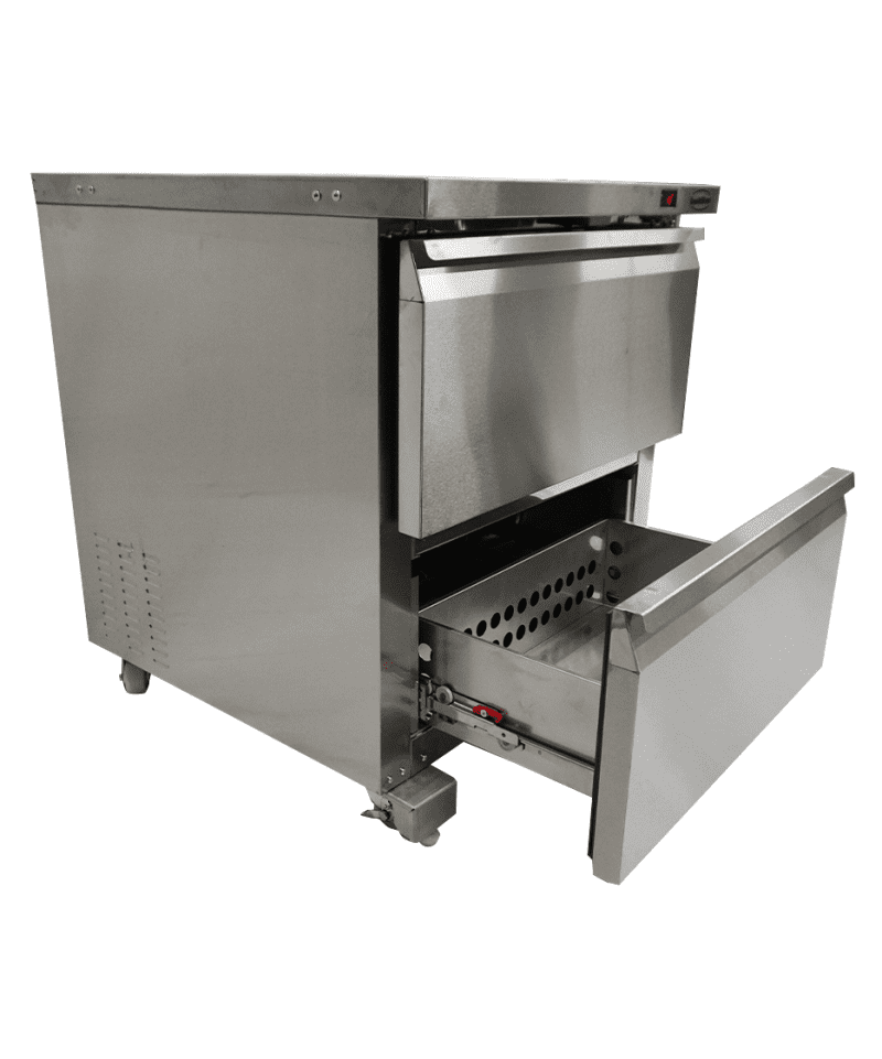 RÉFRIGÉRATEUR/CONGÉLATEUR EN ACIER INOX COMMUTABLE 2 TIROIR – Image 11