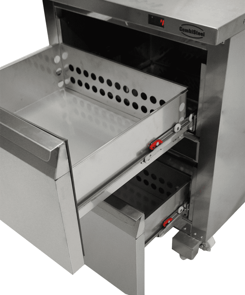 RÉFRIGÉRATEUR/CONGÉLATEUR EN ACIER INOX COMMUTABLE 2 TIROIR – Image 15