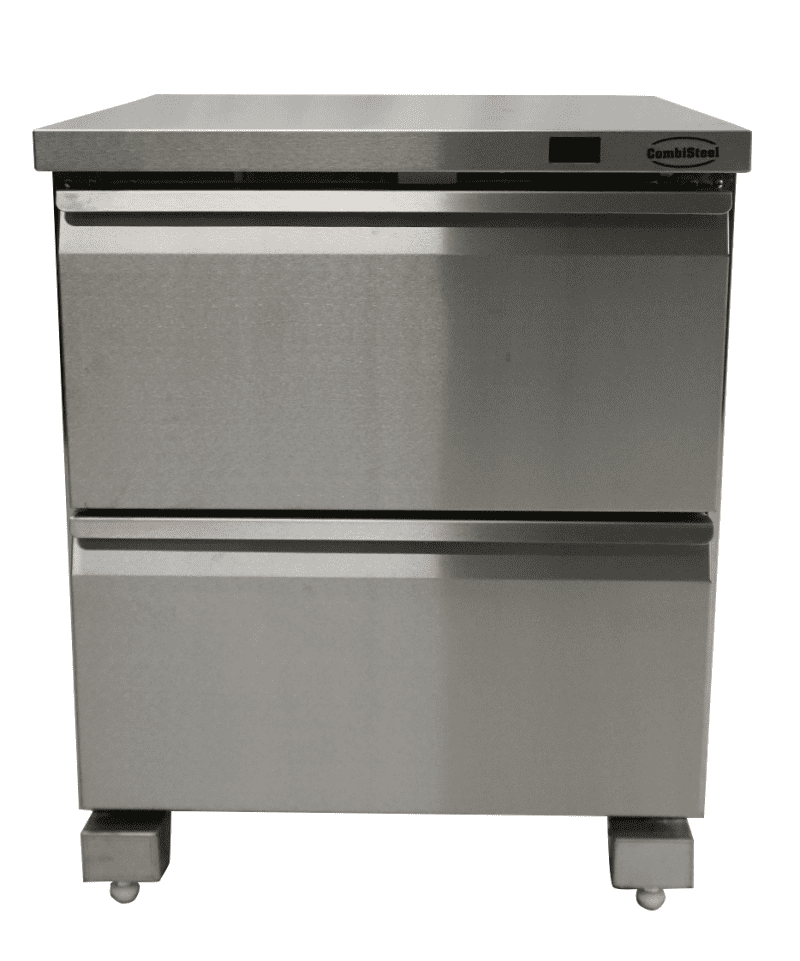 RÉFRIGÉRATEUR/CONGÉLATEUR EN ACIER INOX COMMUTABLE 2 TIROIR – Image 3