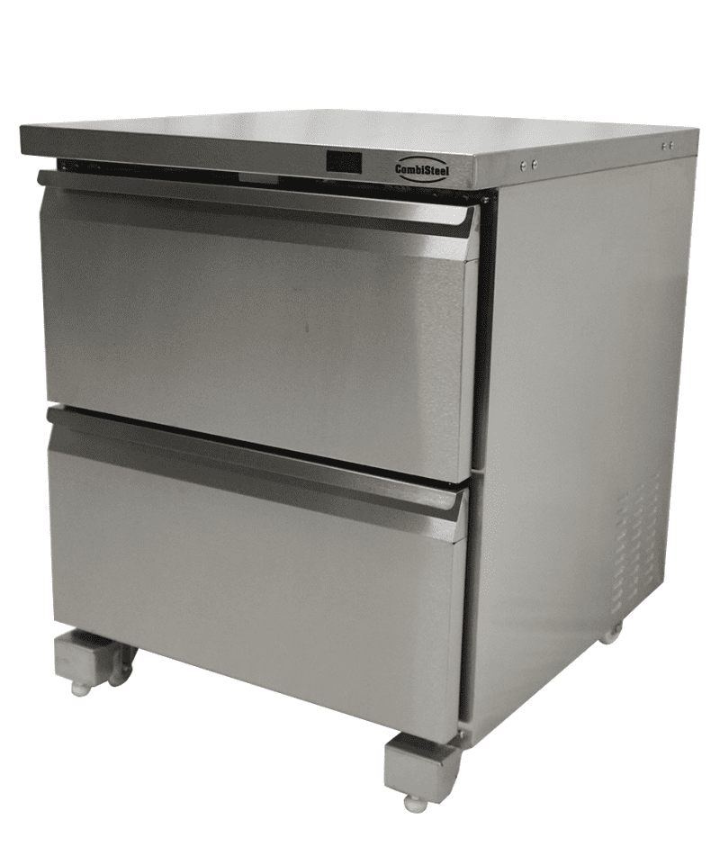 RÉFRIGÉRATEUR/CONGÉLATEUR EN ACIER INOX COMMUTABLE 2 TIROIR – Image 4
