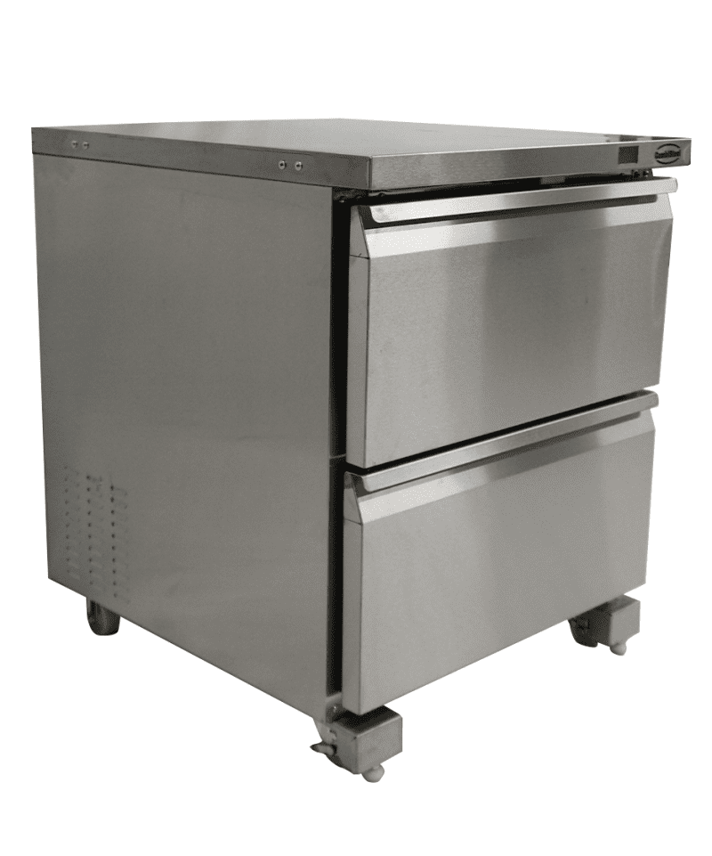 RÉFRIGÉRATEUR/CONGÉLATEUR EN ACIER INOX COMMUTABLE 2 TIROIR – Image 5