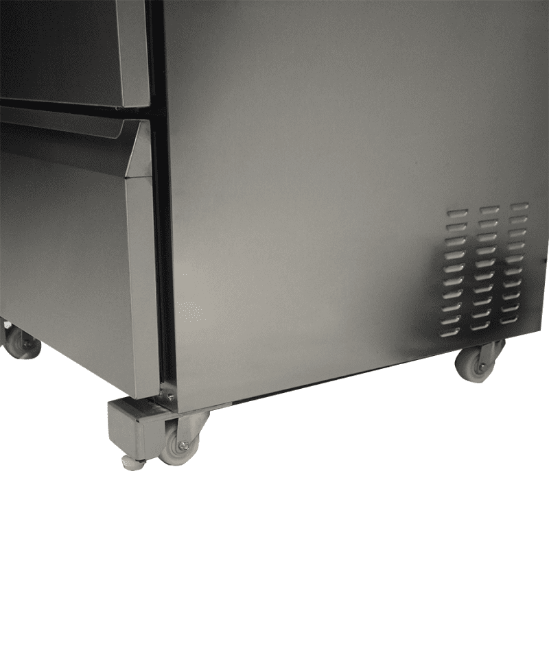 RÉFRIGÉRATEUR/CONGÉLATEUR EN ACIER INOX COMMUTABLE 2 TIROIR – Image 10