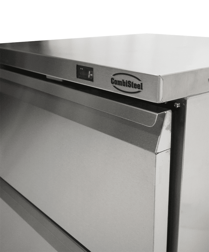 RÉFRIGÉRATEUR/CONGÉLATEUR EN ACIER INOX COMMUTABLE 2 TIROIR – Image 7