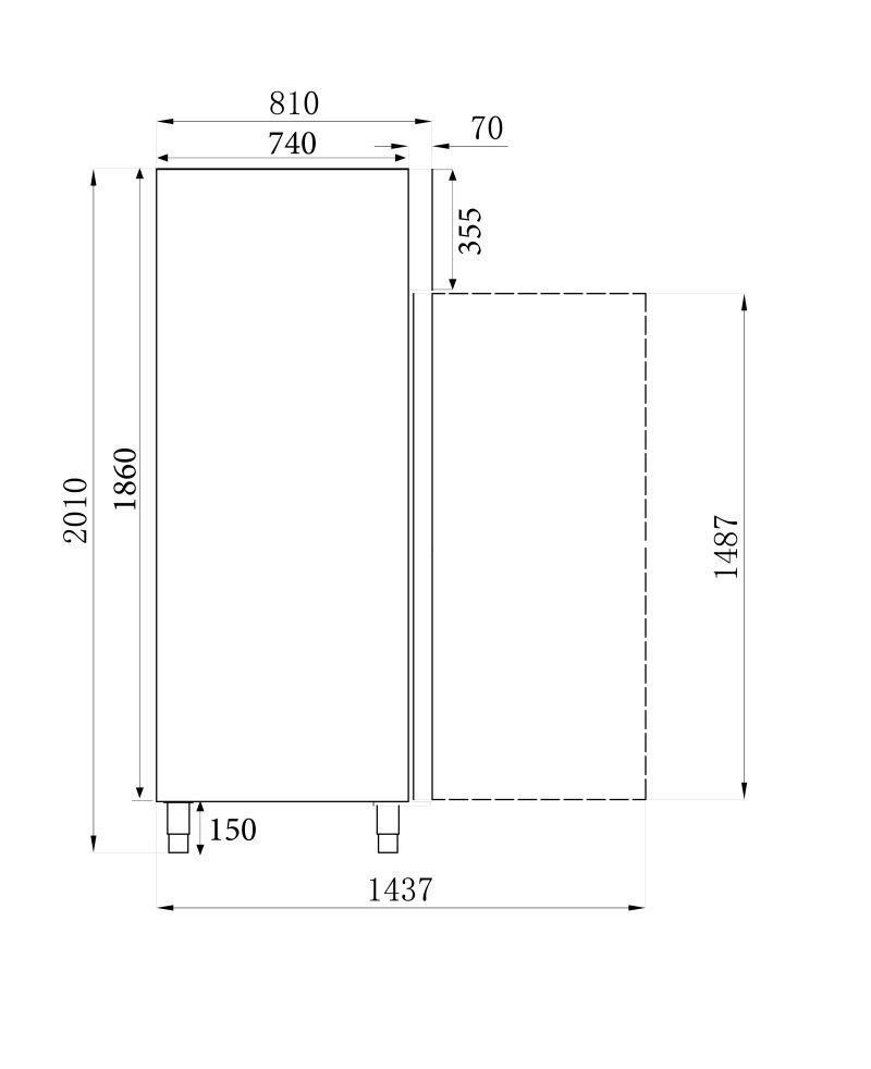 CONGELATEUR EN ACIER INOX+AL 1200 LTR STATIQUE – Image 4